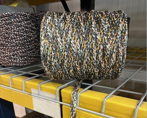 Rope, Flat Cotton Cord, Var  MultiColor, 1/2" W x 1/8" 