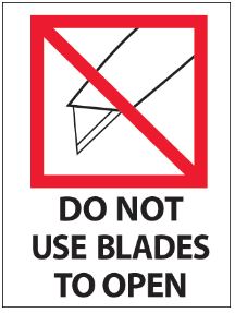 Label,Do not use blades to open,3x4,wht/blk,500/rl