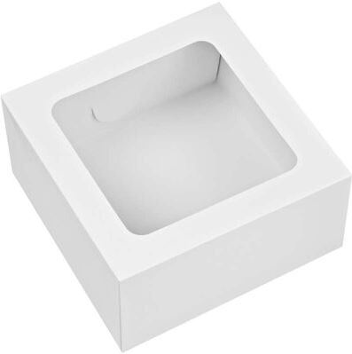 Pie Box, 10&quot; White With Window 22 point, Auto Lock, 100/case,