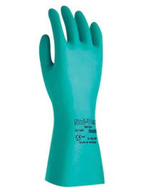 Glove, Nitrile, 37-185 Solvex  Green, Size 11, 22mil, 18