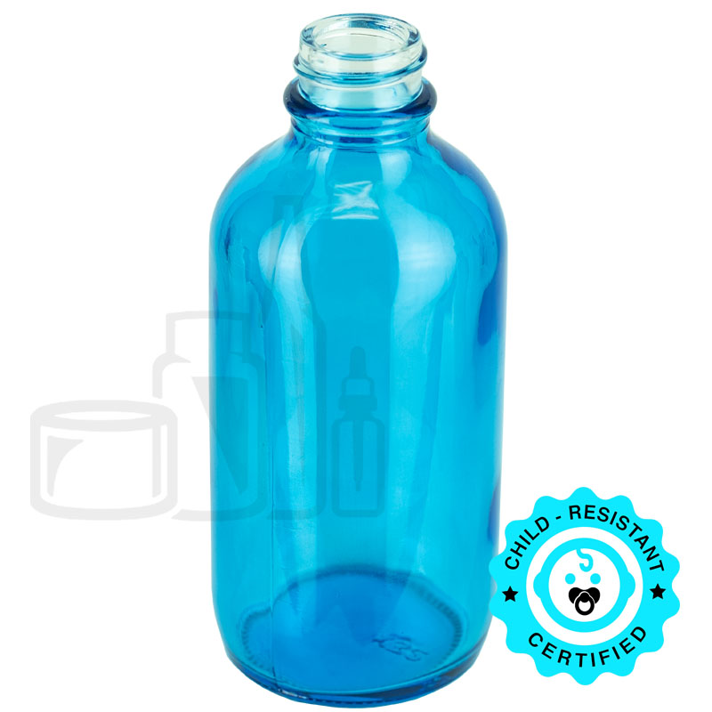 Bottle, light BLUE solid band, 1 Quart, 100