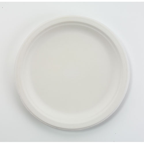 Plates, Paper, 9&quot;, Heavy molded fiber plate, White, 4
