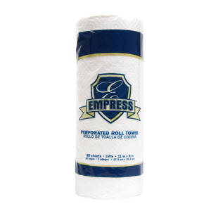 Towel, Household,
Roll,Empress, 8&quot; X 11&quot; 2ply
White, 85 shts./Roll; 30
Rolls/Cs. 