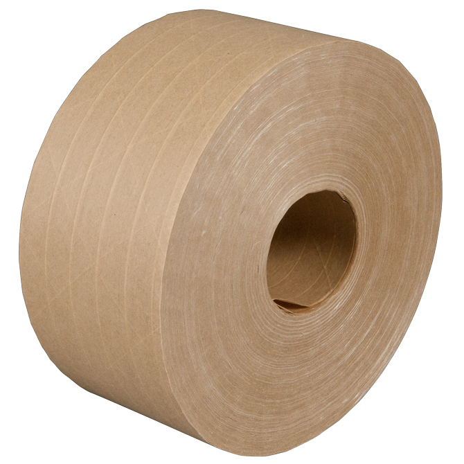 Tape, 3&quot; x 450&#39;, reinf, Kraft,
Water activated, 10rolls/case