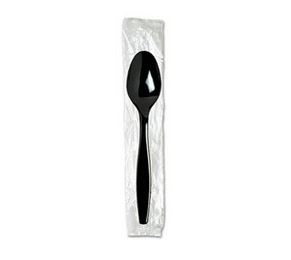 Spoon, PolyPro, Black,
Individually
wrapped spoon, 1000/case 