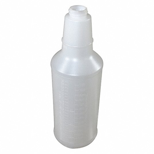 Bottle, gray solid band, 1 Quart, spray bottle, 100