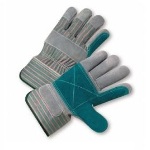 Glove, Leather Double Palmed W 2.5&quot; Rubberized Safety Cuff