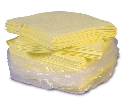 Absorbent Pad, 15x18, yellow,
haz mat, 100/bag