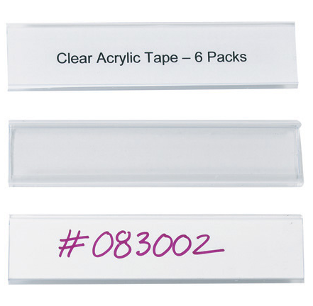 label, 6&quot;x1_5/16&quot;, snap-on clear labeling for wire