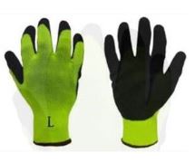 Glove, Latex, HI-Vis Yellow w/Black