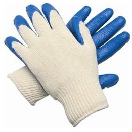 Glove, Latex Palm, Large,Blue Coated Knit 20Dz/Case