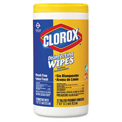 Wiper,Clorox,Disinfecting
Lemon Fresh Scent, 6/75s/Cs