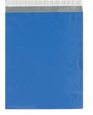 Mailer, Poly, 12&quot; x 15 1/2&quot;, 2.5 mil, Self-Seal, Blue,