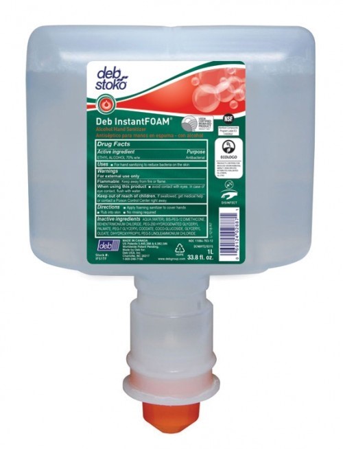 Sanitizer, Hand, Foaming, 1L, 3/cs, Deb Instant Foam