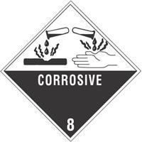 Label,Corrosive-8,4&quot;x4&quot;,500/RL