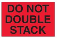 Label, Do Not Double Stack 2x3  red 500/rl