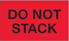 Labels, Do Not Stack-Red, 500/ROLL 3x5 Red