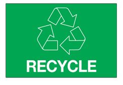 Label, Recycle, 2x3, Green rectangle, 500/Roll