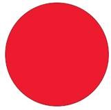 Label, 3/4&quot; Fluorescent Red, Inventory Circle, 500/Rl