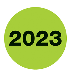 Label, 2023, Fluor Green, 2&quot;,  500/roll