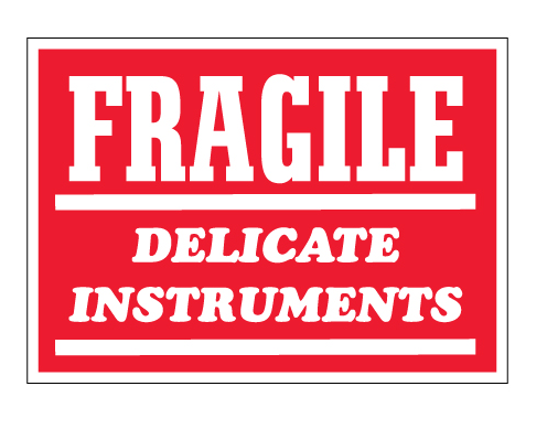 Label,Fragile,Delicate instruments, 3x5,