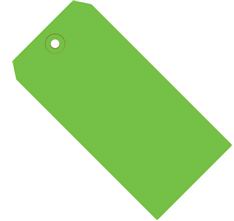 Shipping tags,4-3/4&quot; x 2-3/8&quot; Green 13 Pt., 1000/BOX