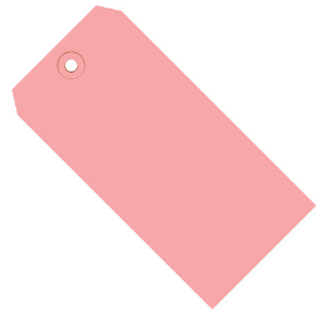 Tags, #5 4 3/4&quot; x 2 3/8&quot; 13  Pt. Pink, Shipping Tags - 