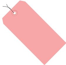 Tag, 6-1/4&quot;X3-1/8&quot;, 13PT,Pink Shipping, Pre-Wired, 1M/Cs