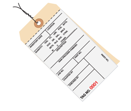 Inventory Tags, 6 1/4&quot; x 3 1/8&quot;, Pre-Wired, 1000-1499,