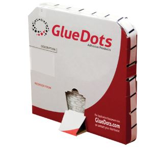 Adhesive, Glue Dots, 1/2&quot; 
Diameter, Low Tack, Low 
Profile,  4000/rl