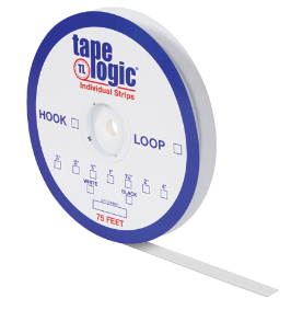 Tape Strip, Hook,White, 5/8&quot;x75