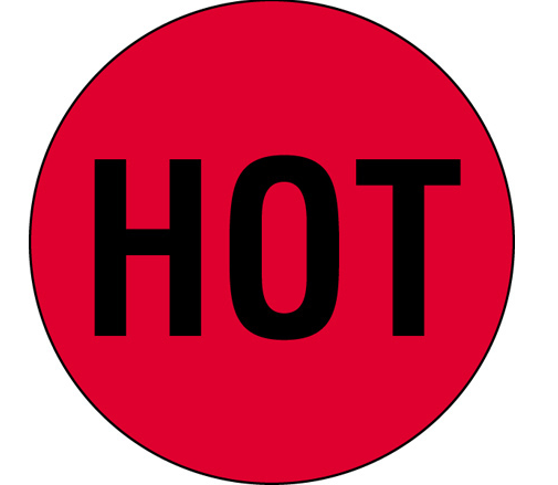 Label, Hot Sticker, 2&quot; Circle, 500/Roll