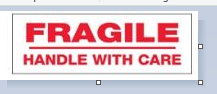 Labels, ,Fragile -Handle with  Care, 2&quot;x55yds 36/case
