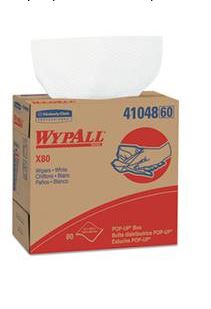Wipers, WypAll X80 rag, Pop-Up, White,