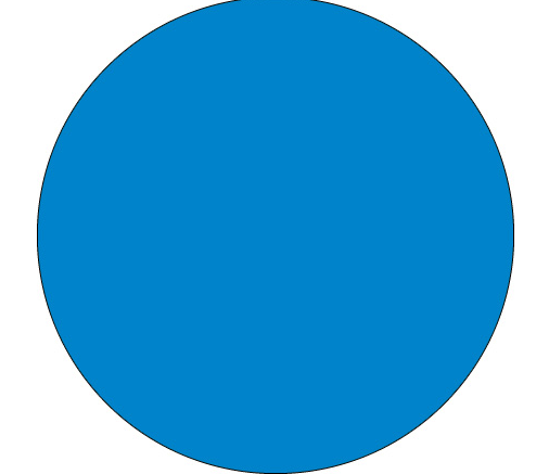 Label, 1-1/2&quot; circle ,light blue,500/roll