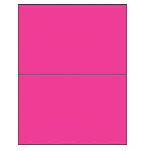 Laser Label, 8 1/2"x5 1/2",  Fluorescent Pink, 2 per 