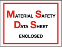 6 1/2 x 5&quot; Material Safety Data Sheet Enclosed Envelope,