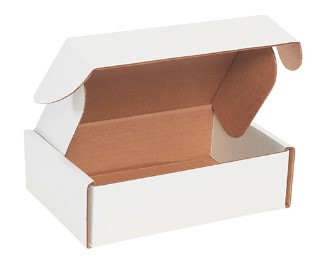 Box, Tab Locking, 9x6.5x2.75,  White, 50/bnd