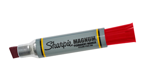 Marker, Sharpie Magnum, 5/8&quot;
Wide Tip, Industrial, Red,
12/cs