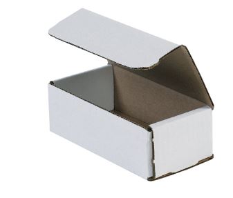 Corrugated Mailer, 6x3 5/8x2&quot;,  White, 32ECT, 50/Bndl