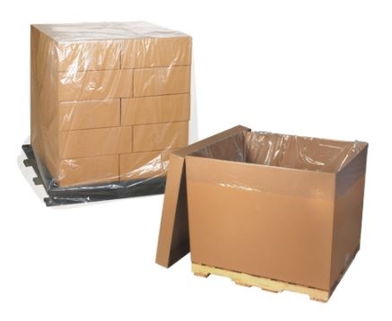 Pallet Cover, 51x49x97&quot;, 4  Mil, Clear, 25/Roll