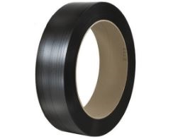 Polypropylene Strapping, 1/2&quot;
x .017 x 9,000&#39;, Black,
Embossed,16x6&quot; Core 