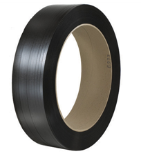 Polyester Strapping, 5/8&quot; x
1800&#39; (16&quot; x 3&quot; Core), .030
Thickness, 1100 lbs Break
Strength, Smooth, Black, 2/cs