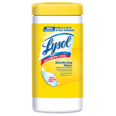 Wiper,Lysol,Disinfecting,
80CT, Lemon/Lime Blssm, 6/Cs.