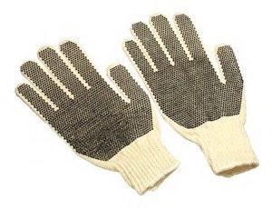 Glove, LG, Cotton String Knit PVC MiniDot 2 side,12/Pk,20/Cs