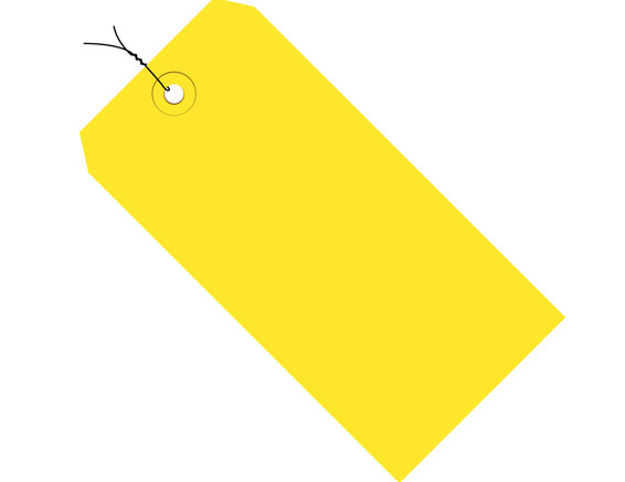 Shipping Tag,13 pt. 4-3/4x2-3/8,Yellow,