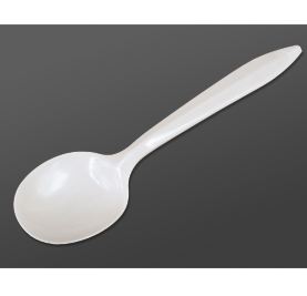 Spoon, 6&quot;, Soup, Dart, White Med.Wt,Bulk Packed, 1,000/Case