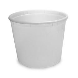 Container, Plastic, 160-166OZ, White, No Lid, 120/Box