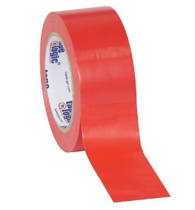 Tape, Safety, 2&quot;x36yd, Solid  Vinyl, 6Mil, Red, 24rl/Case