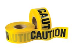 Tape, Safety, 3&quot; x 1000&#39;, 3.0 mil, &quot;Caution&quot;, Barricade